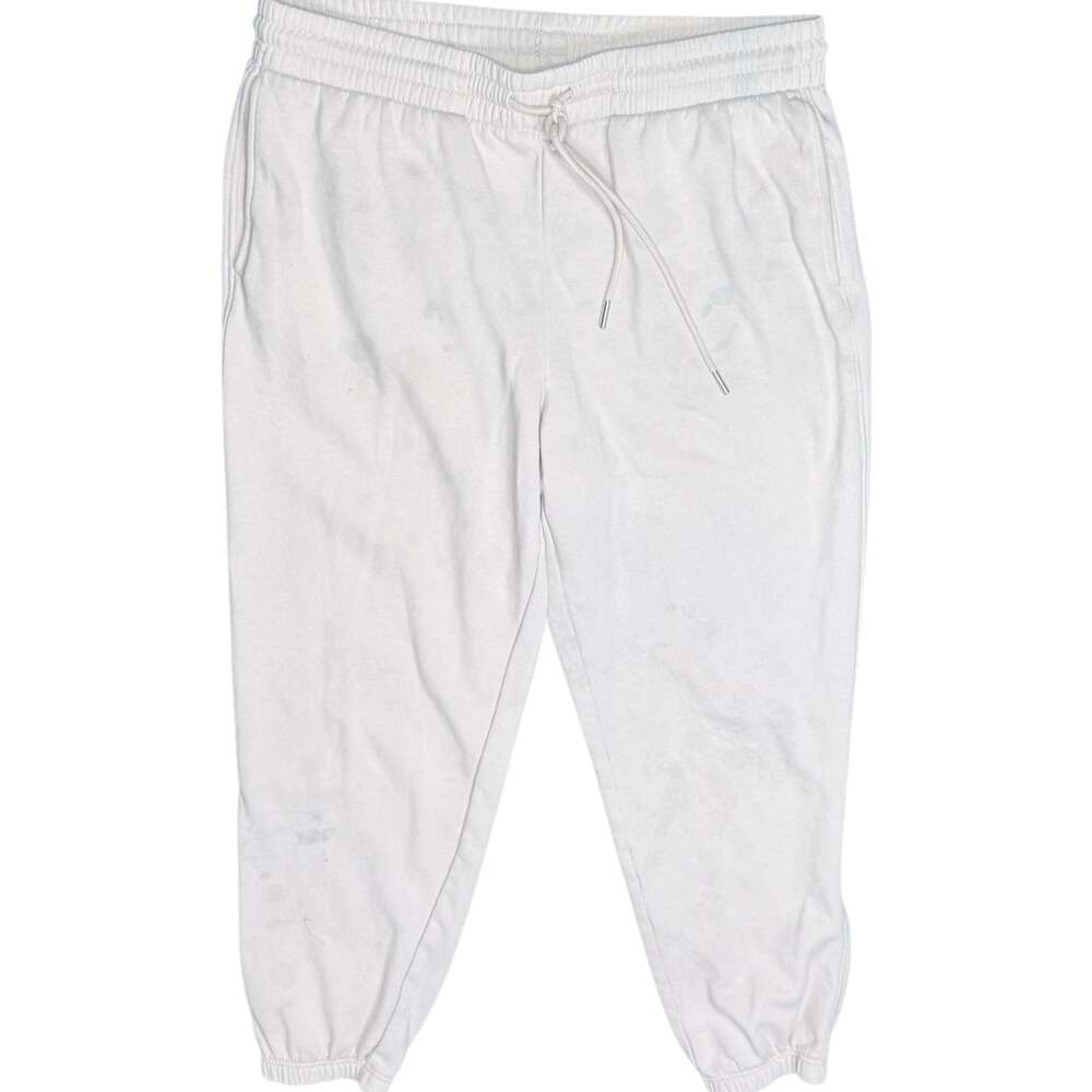 Pinko White Cotton-Viscose Drawstring Jogger Sweatpants